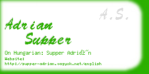 adrian supper business card